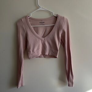 Baby Pink Cropped Long Sleeve